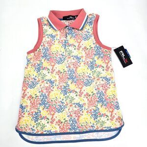 RLX Ralph Lauren Kids Floral Sleeveless Polo Shirt - Multicolor Size L 12-14